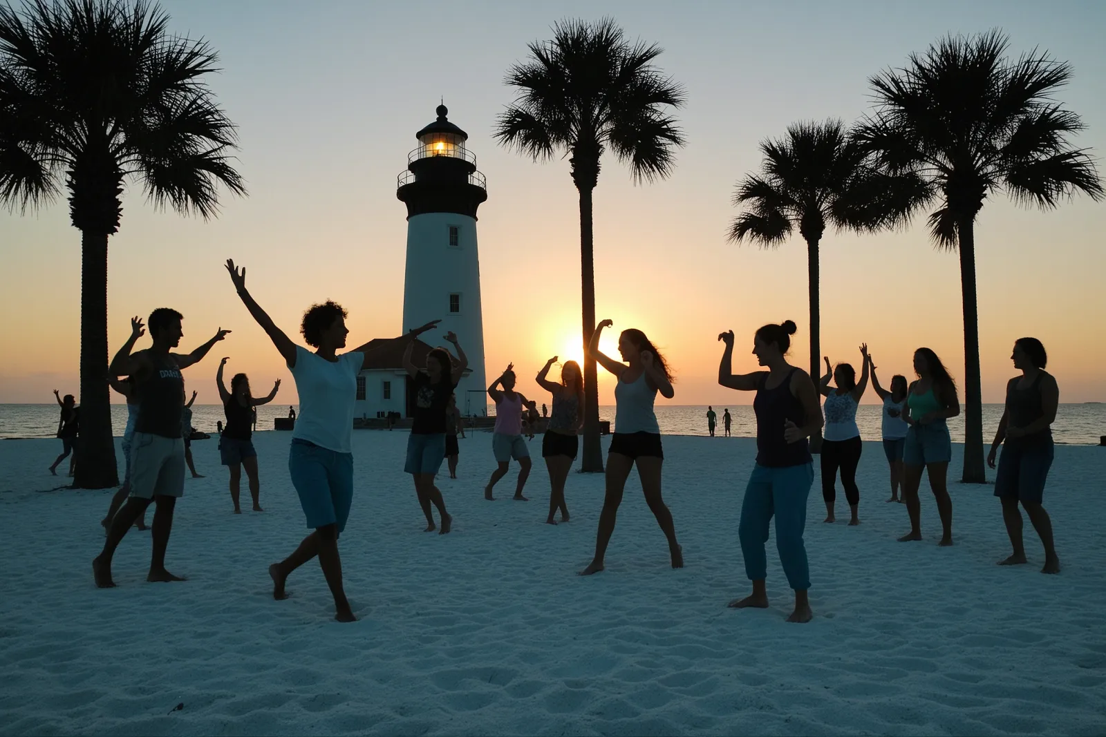 Children and instructors dancing together in a supportive and inclusive environment.