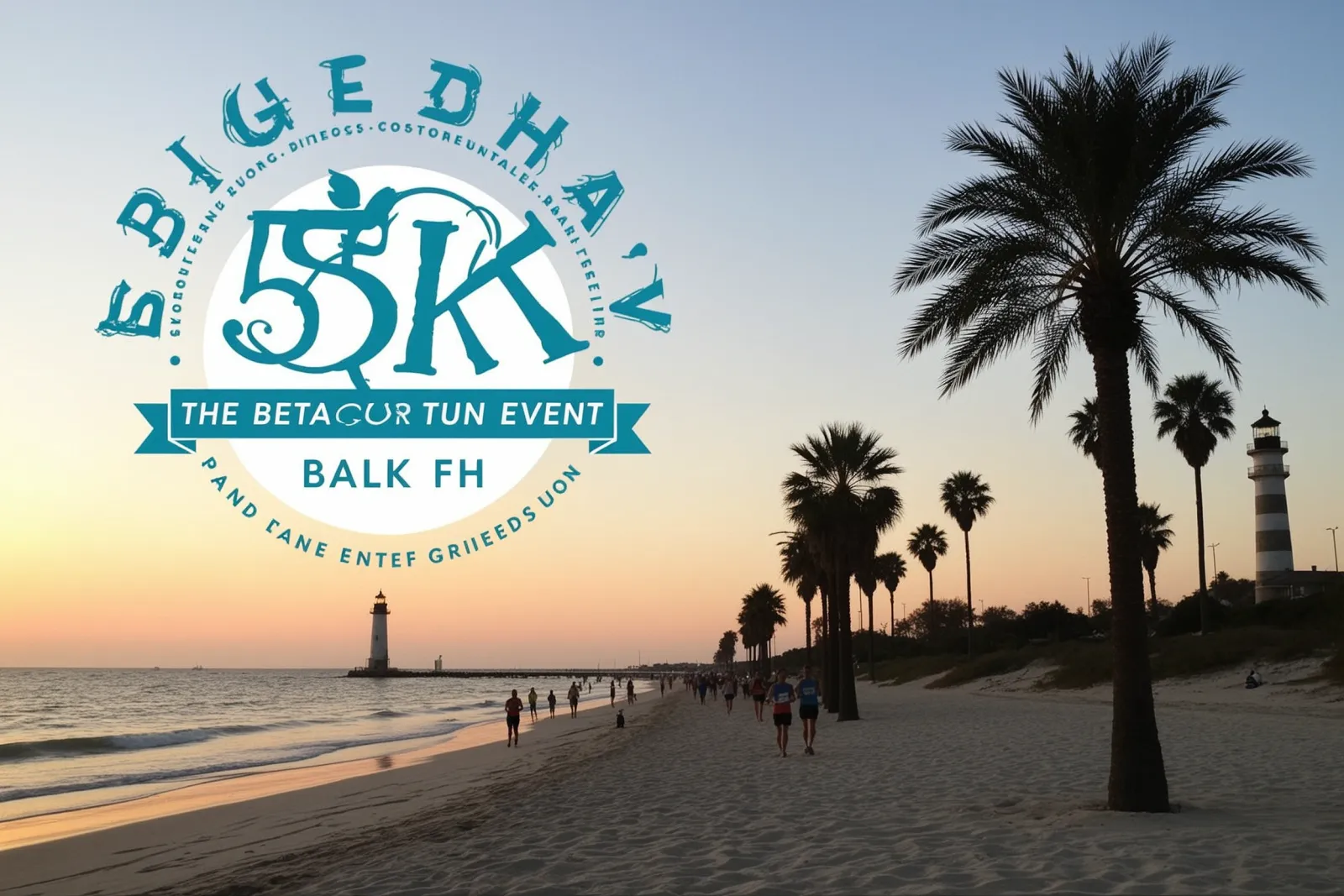 Participants running and walking in a community 5K event.