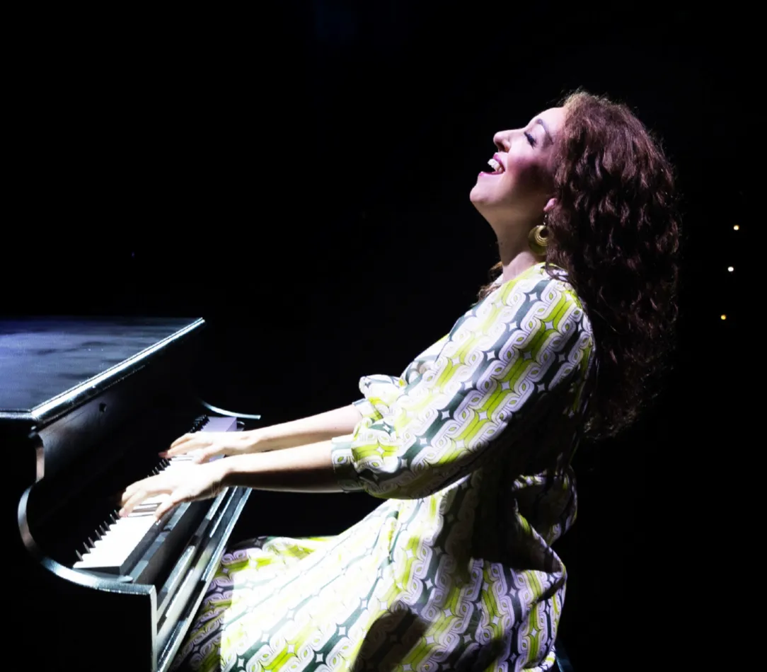 Brianna Kothari Barnes performing on stage at the Maltz Jupiter Theatre.