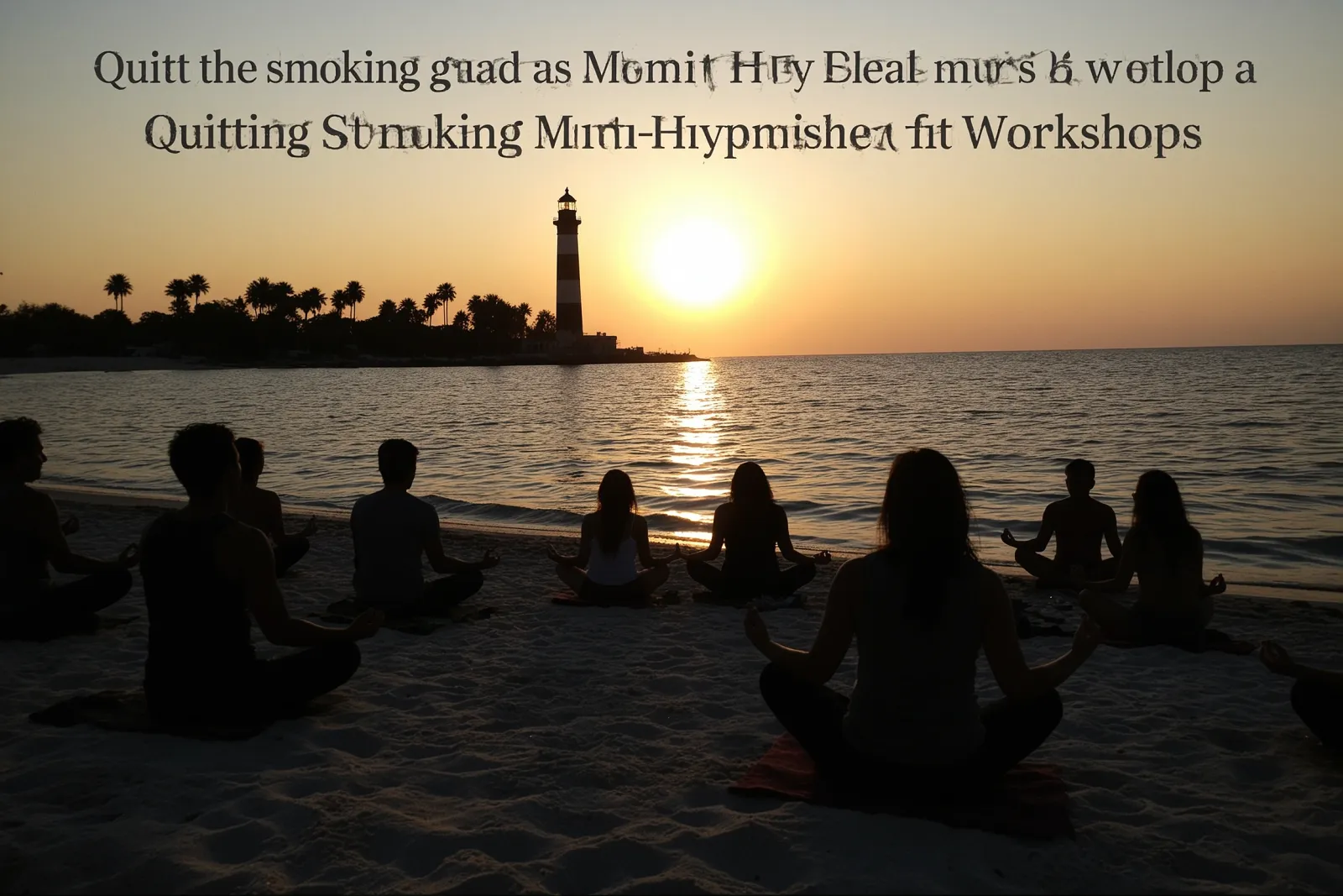 A group of people participating in a hypnosis workshop to quit smoking.