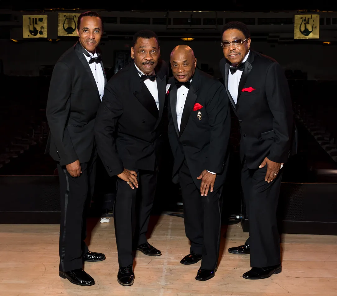 A tribute performance of The Drifters on stage at the Maltz Jupiter Theatre.